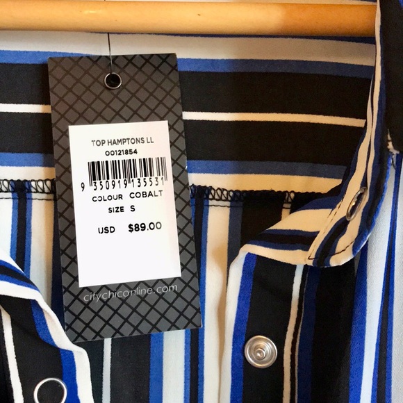 City Chic | BNWT | Hampton Longline Stripe Top Shirtdress | Cobalt | RRP $125 - Picture 4 of 14